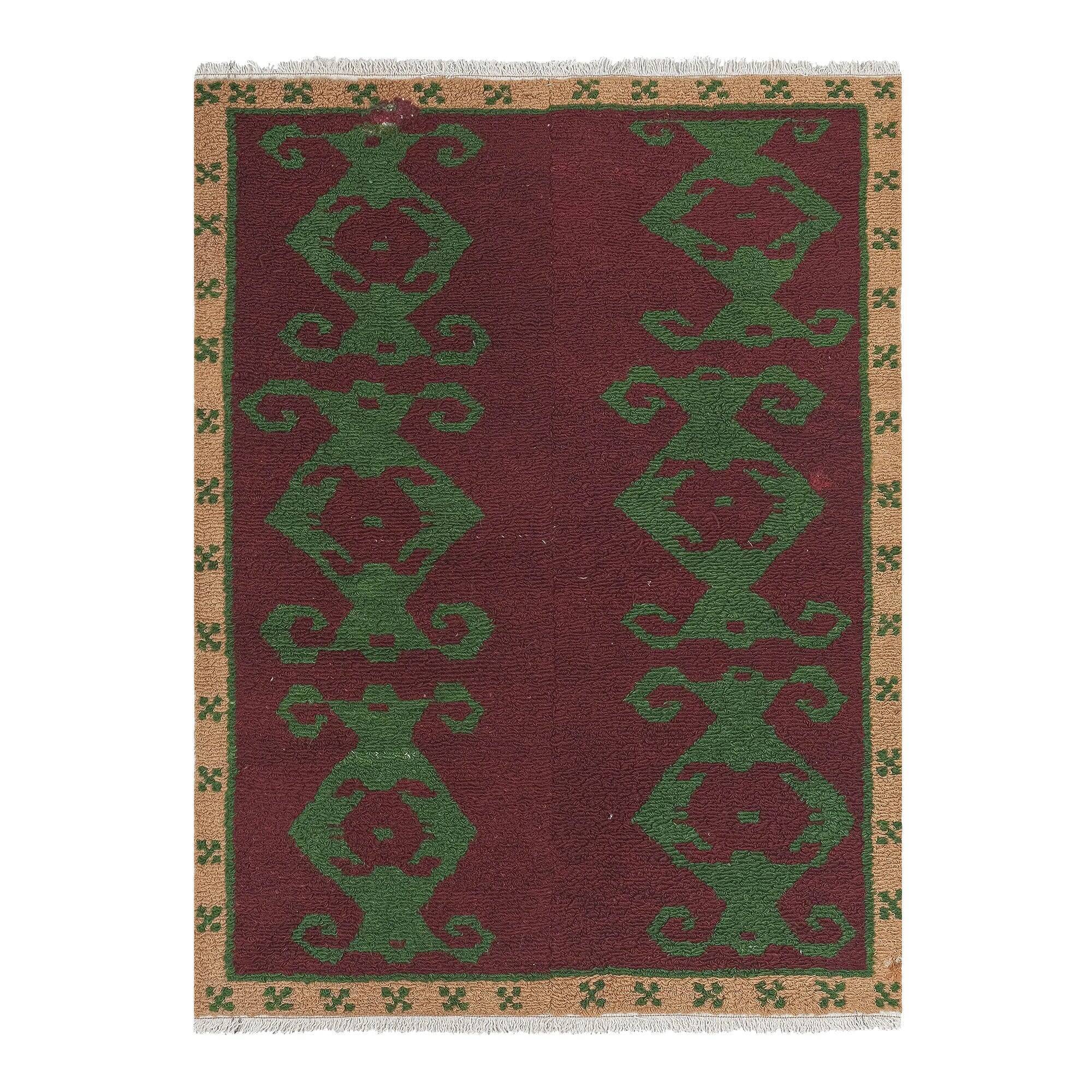 Vintage handmade Turkish rug 121x156 cm