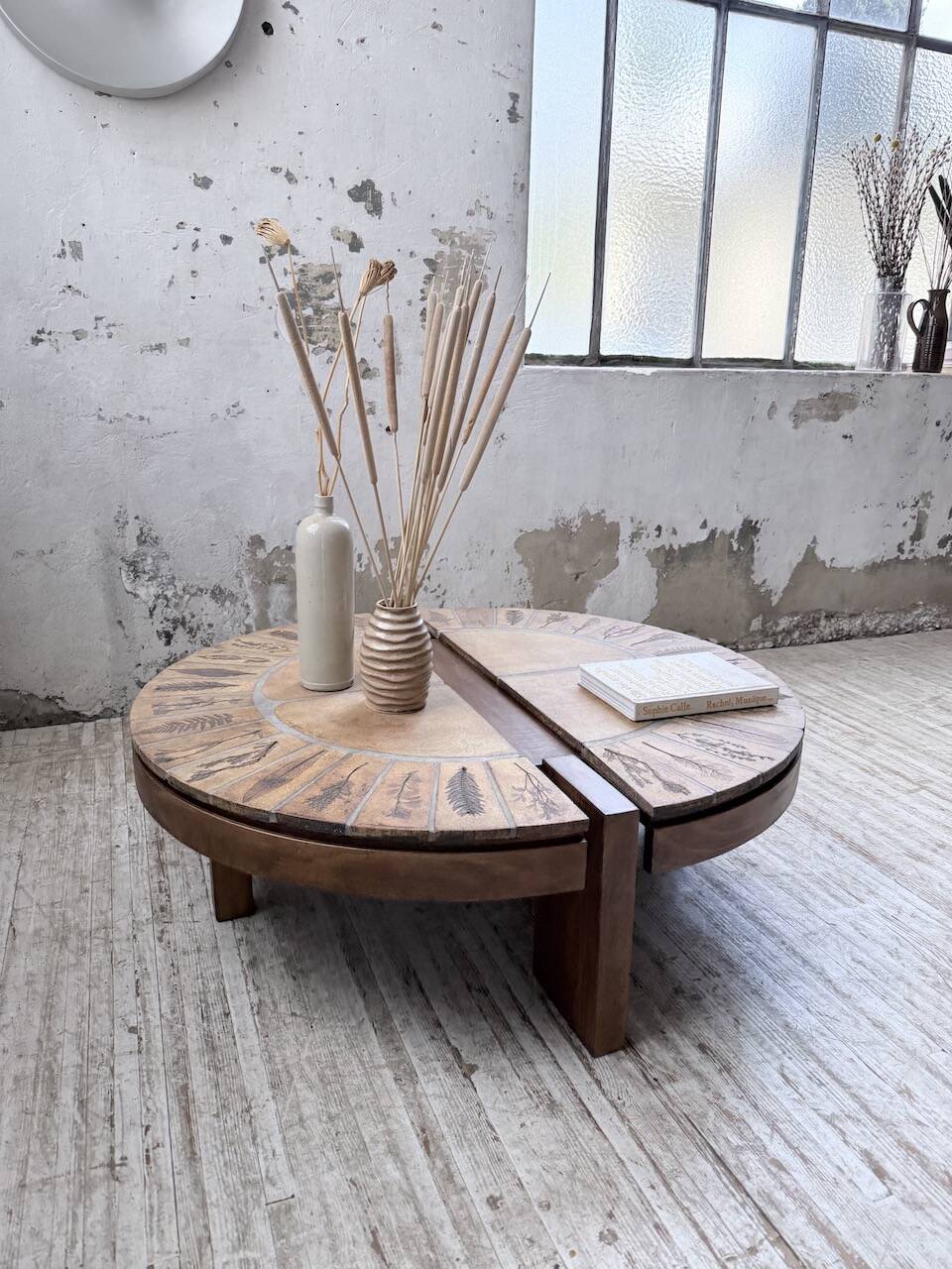 Table basse Roger Capron « grain de café »
