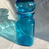 Apothecary bottle airtight blue glass jar