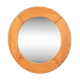 Round pine mirror by Glasmaster Markaryd, Sweden, 1970's
