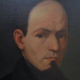 Portrait d'un homme fumant une pipe