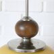 Vintage beige glass pendant lamp / semi flush mount / hanging light