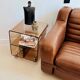 Cubic coffee table on casters in altuglas by Michel Dumas, France 1970
