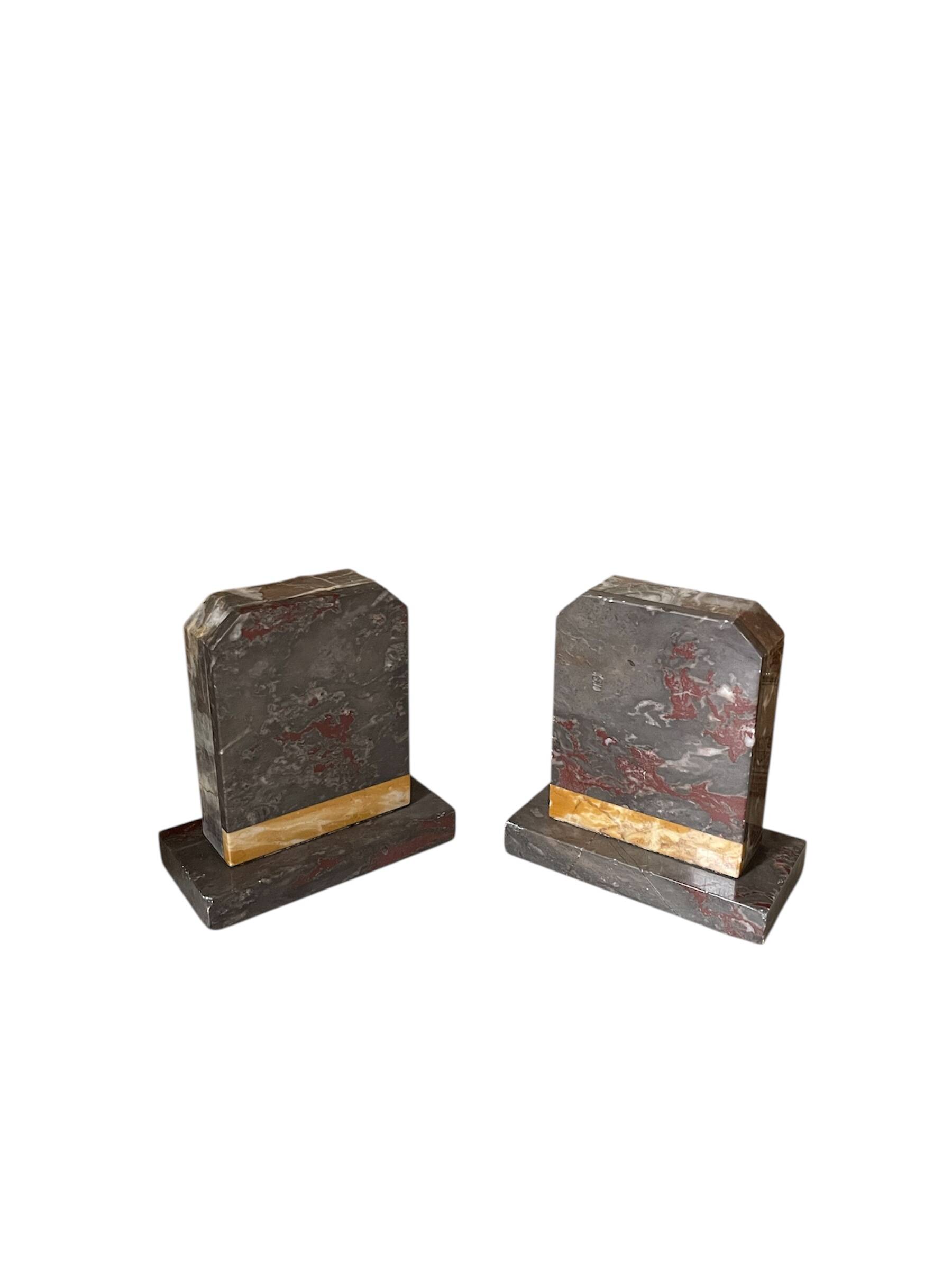 Art Deco marble bookends