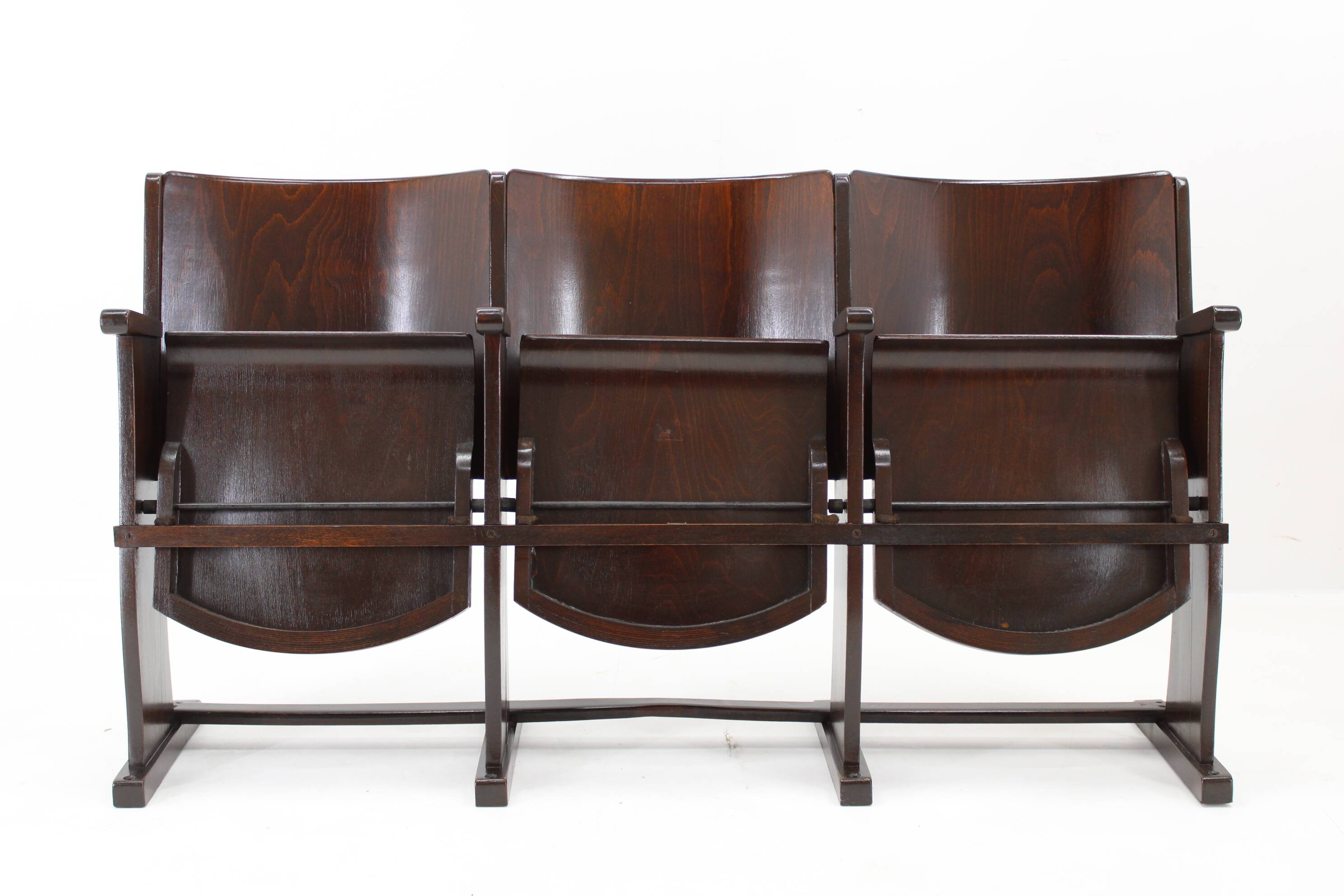 1970s 3-Seater Cinema Bench by TON, Czechoslovakia