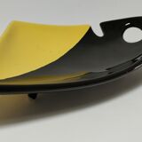 Empty pocket anthropomorphic ceramic black and yellow design 50s