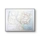 Uruguay, period map, 1887, Authentic.