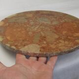 Louis XVI style pedestal table shell acanthus leaf wood marble