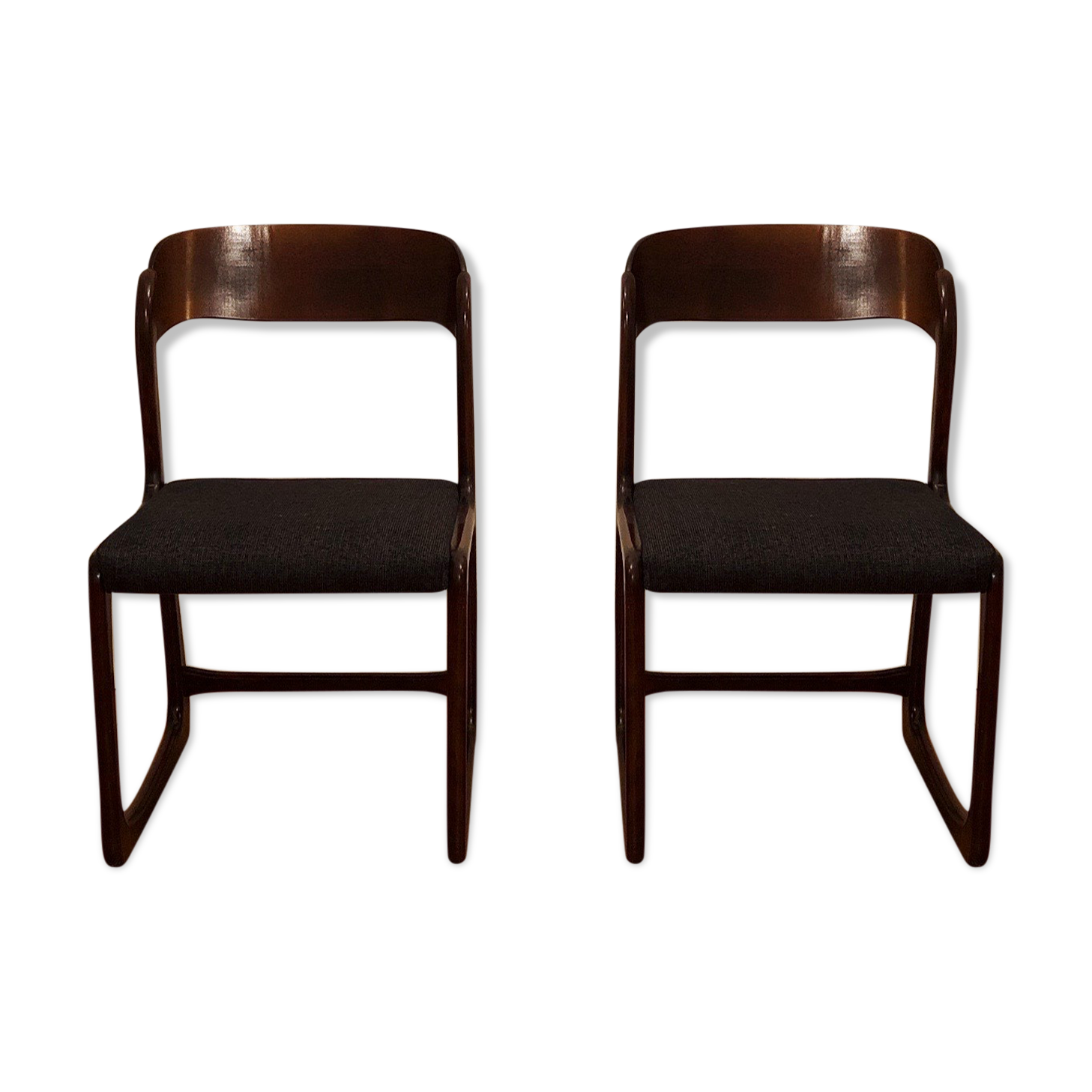 Pair of Baumann sled chairs