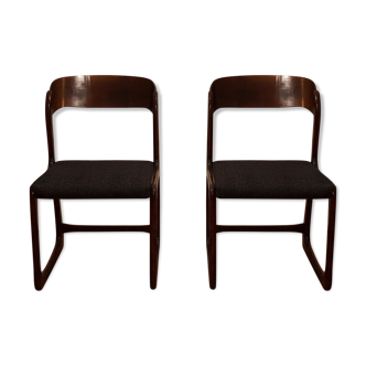 Pair of Baumann sled chairs