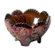 Carnival Glass Bowl / Iridescent Sunk Daisy Pattern / Eda Glasbruk / Sweden