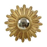 Small Sun Mirror Sunburst Mirror Gold Leaf Convex 24cm