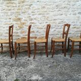 Set of 15 straw chairs