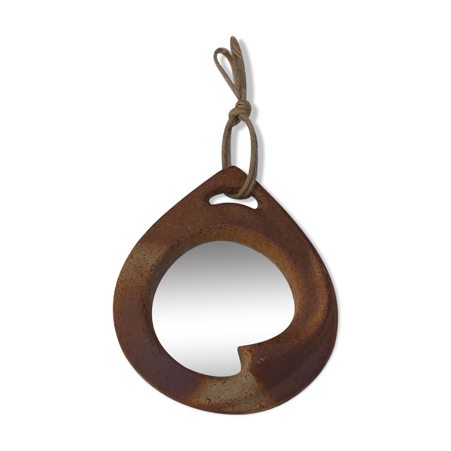 Miroir en grès années 70 12x14cm