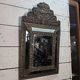 Miroir en laiton à parcloses du XIXe