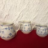 3 anciens pots à lait ou crémiers en faïence de Sarreguemines Digoin