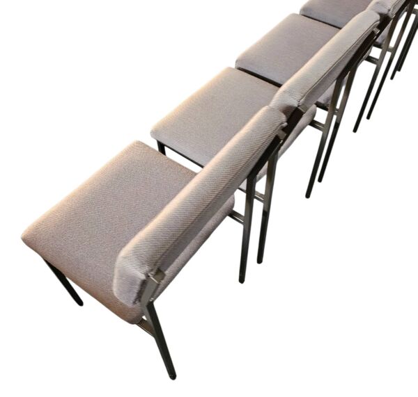 6 x chaise de salle à manger n°33 par Gijs van der Sluis pour Van der Sluis Stalen Meubelen, années 1960