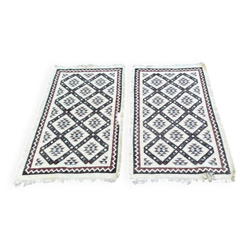 Paire de tapis persan berbères en laine nouée à la main 81x131 cm