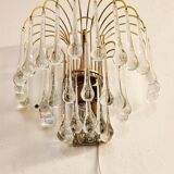 Wall lamp "Venini" of crystals. Italy 1970s