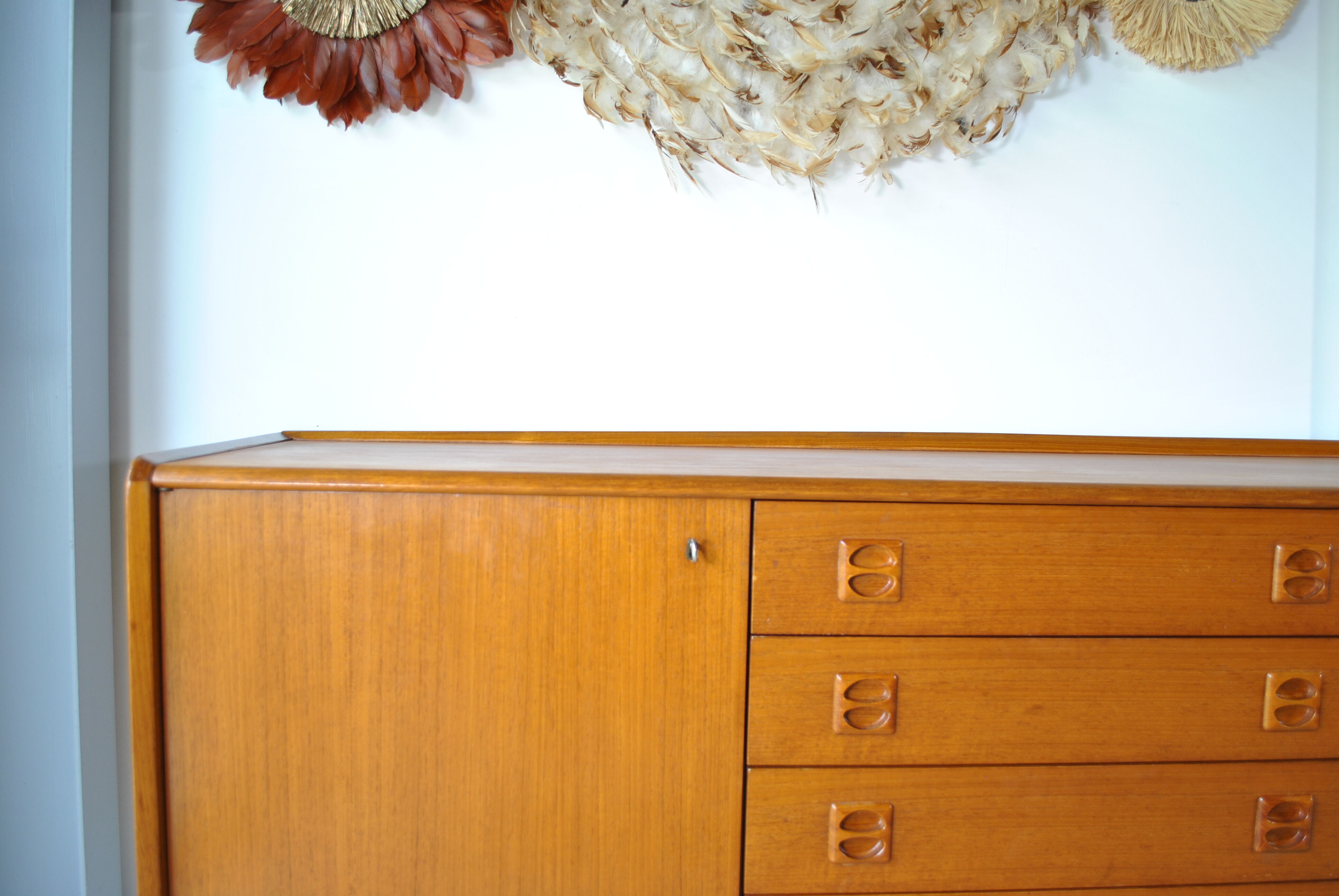 Scandinavian teak row 1970