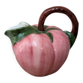 Pichet en barbotine en forme de tomate peint main Made in Portugal