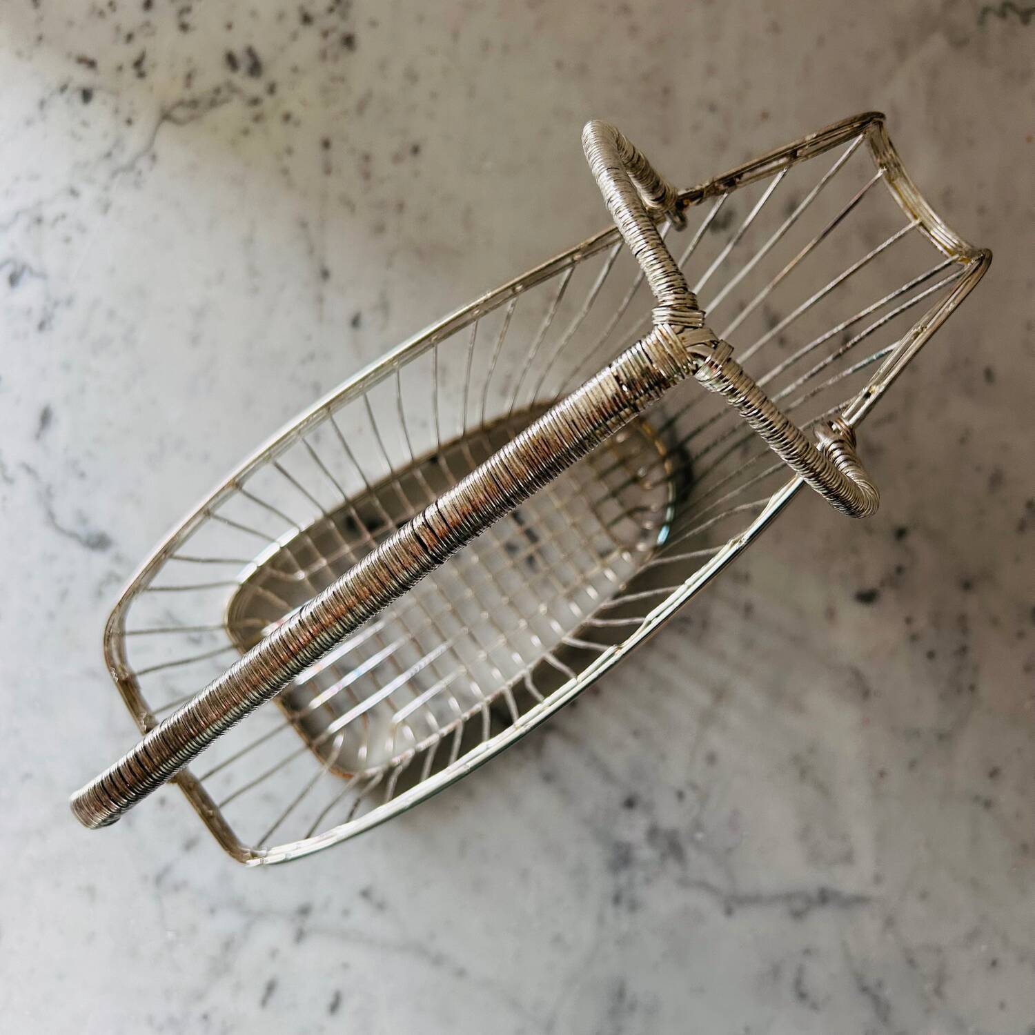 Silver-plated bottle holder