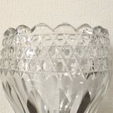 Vase 1960 carved Bohemian crystal