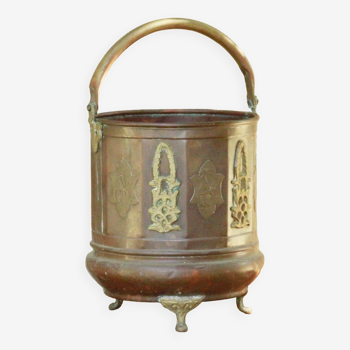 Old Moroccan brass bucket