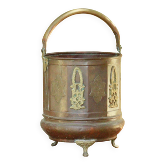 Old Moroccan brass bucket