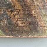 Early 20th century painting "Profile of a young girl"