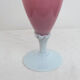 Pink vase foot twisted milk glass