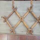 Bamboo wooden accordion wall coat holder