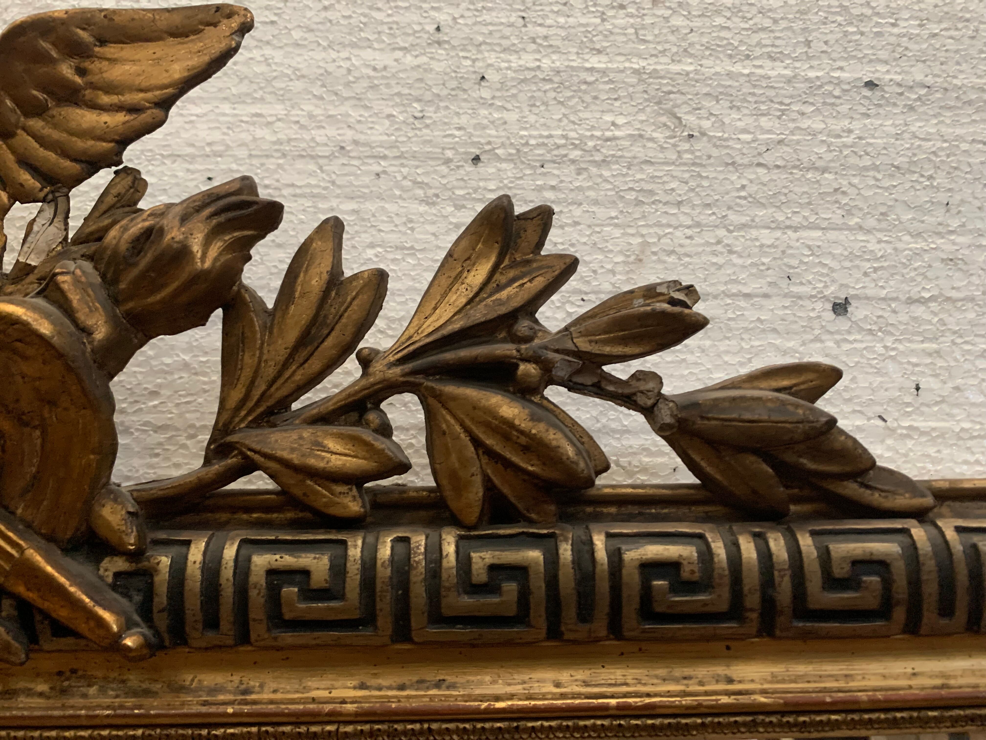Mirror in wood and gilded stucco xix century