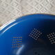 Vintage blue enamelled strainer