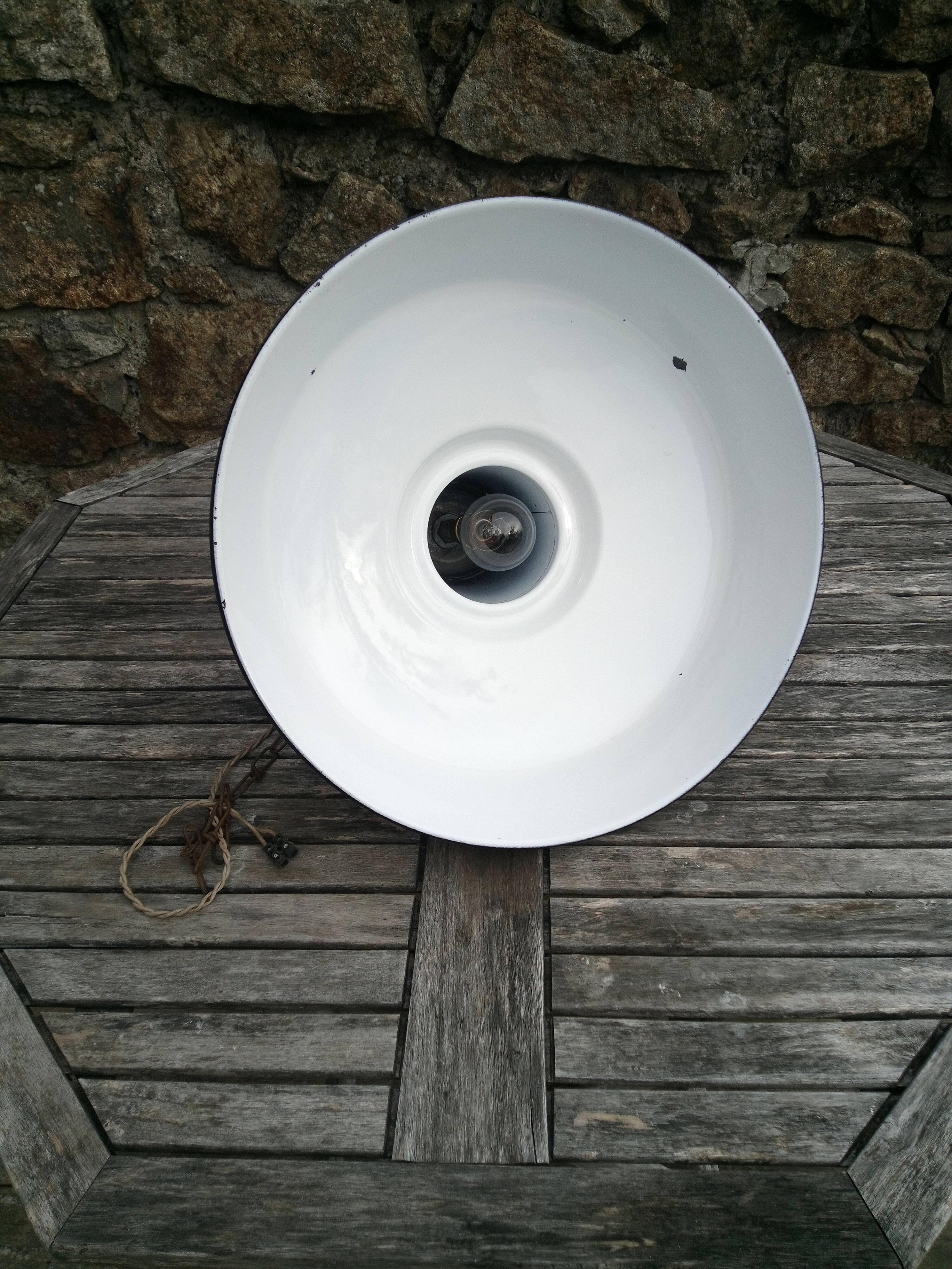 Industrial / factory suspension - Enamelled sheet metal - Ø 41.5 cm