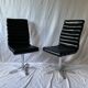 A set of four leather chairs, Italy, 80s