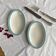 Ensemble de 2 raviers petit plat de service faïence ancienne Boch et Frères