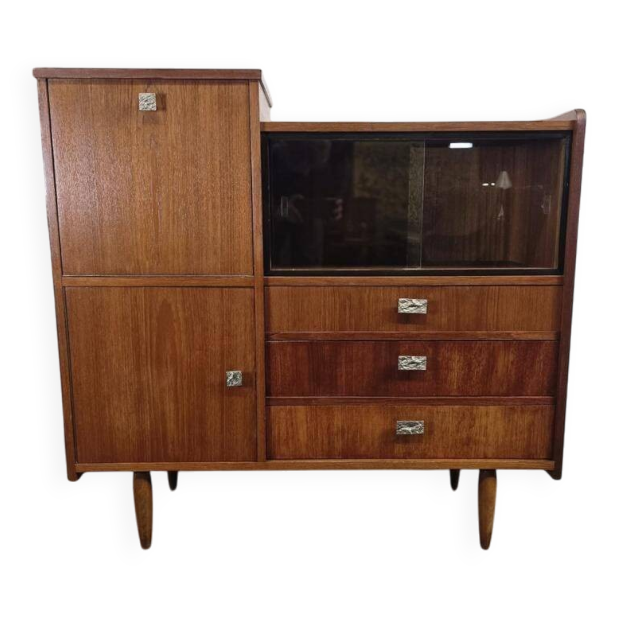 Vitrine vintage en bois / meuble bar / petite armoire
