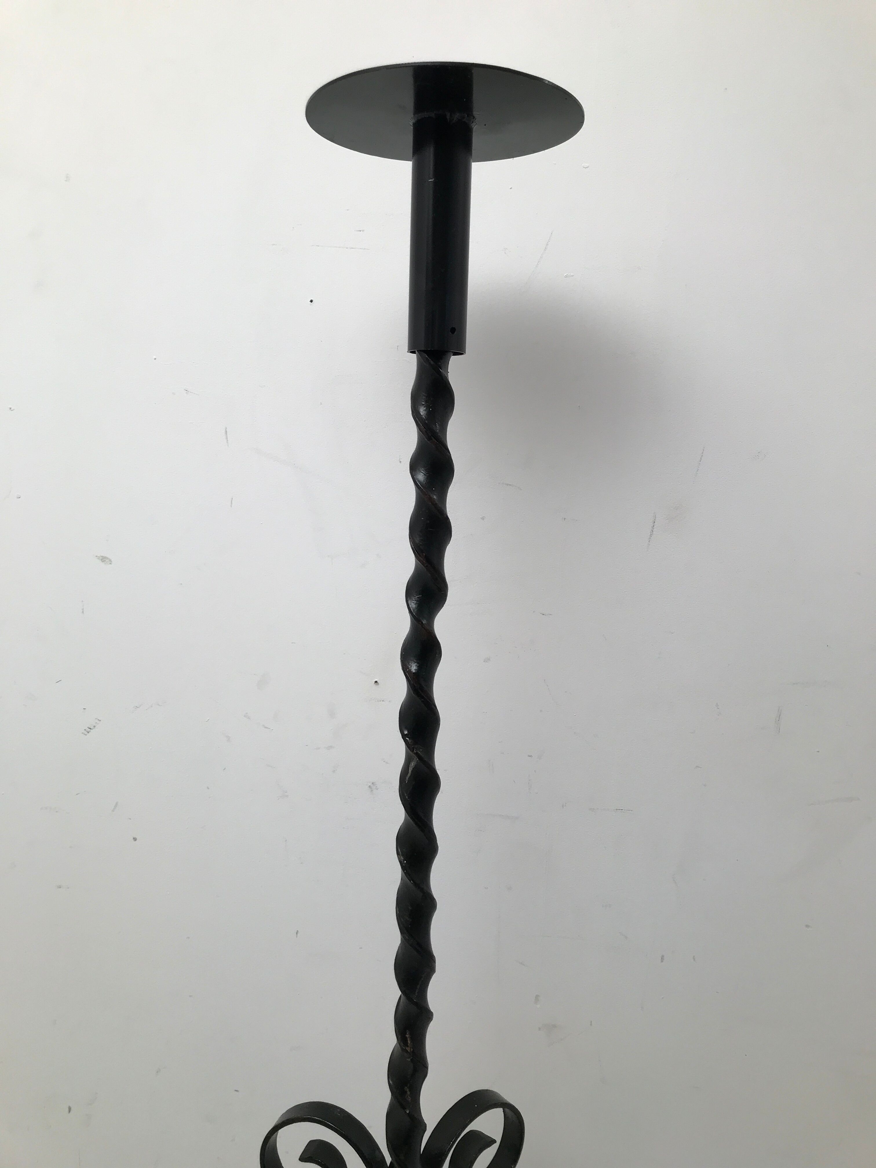 Wrought iron candle holder 60s