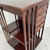 Mahogany rotating bookcase