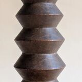 Turned wooden lamp base