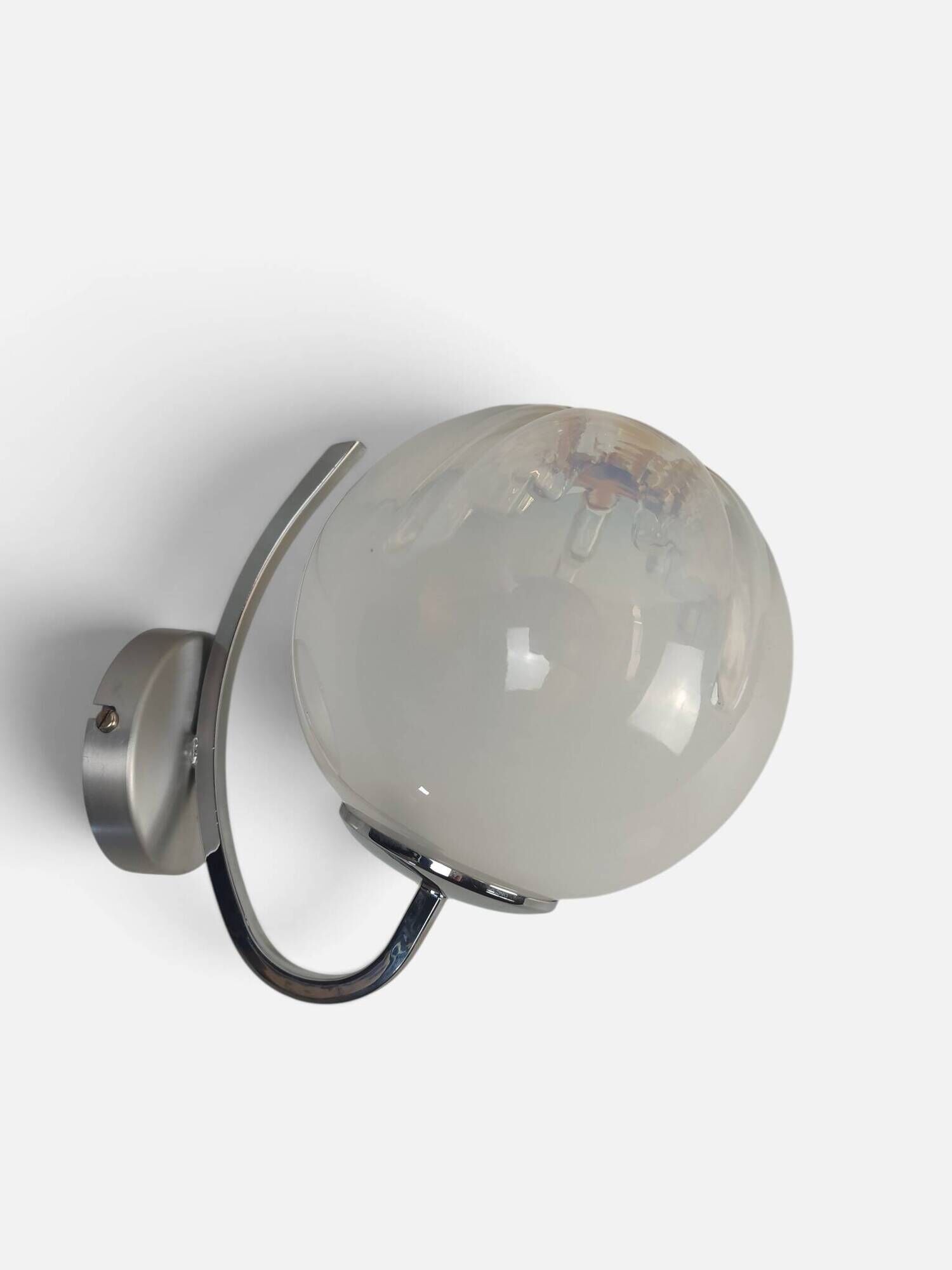 Space Age wall light in chrome and Murano glass by Mazzega – Years