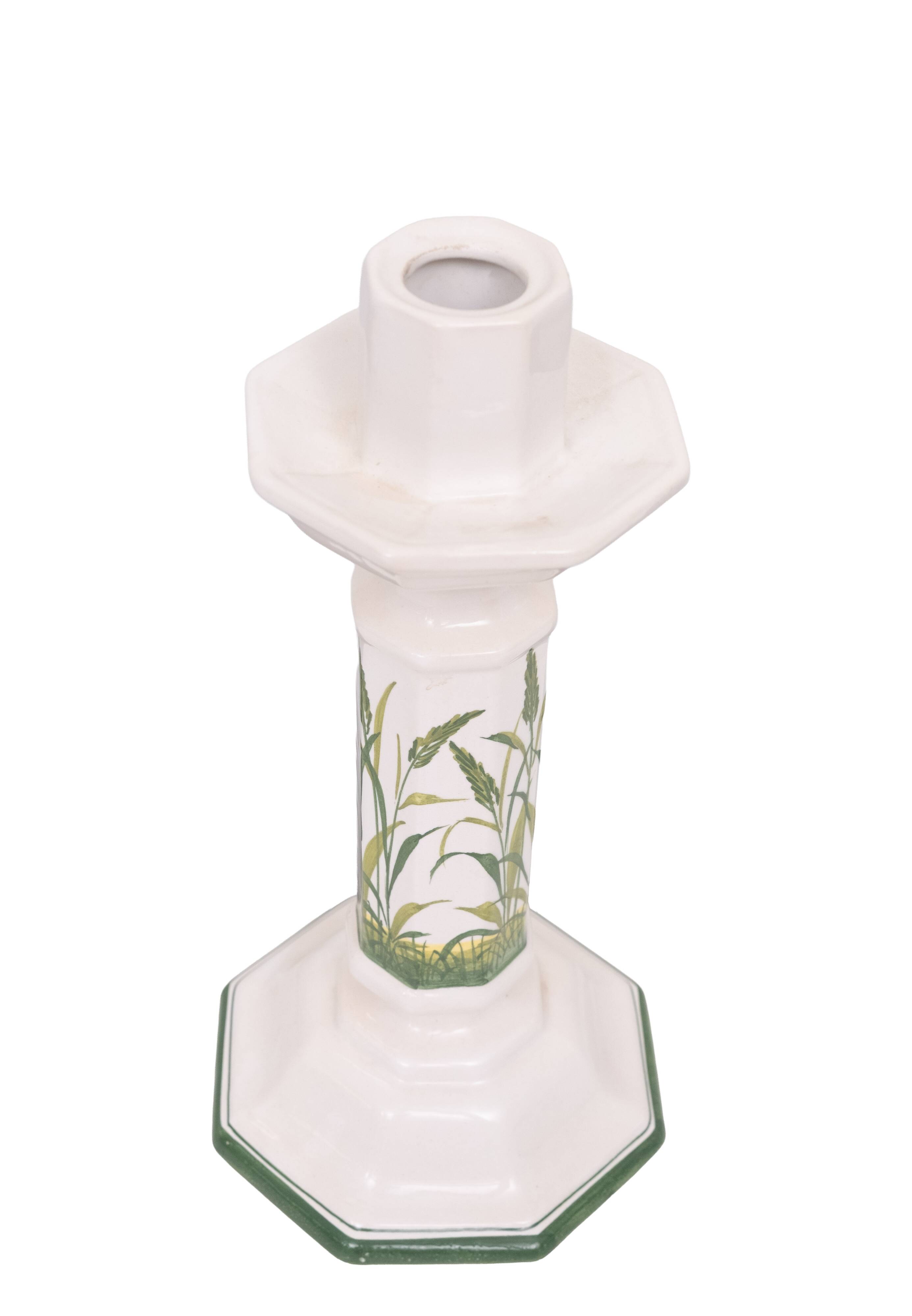 set of 3 Ceramics Candlesticks and Jardiniere by Bassano Italy 1970s