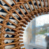Rattan mirror 1960 48x60cm
