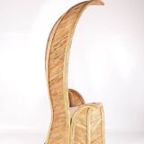 Large rattan “palm” armchair