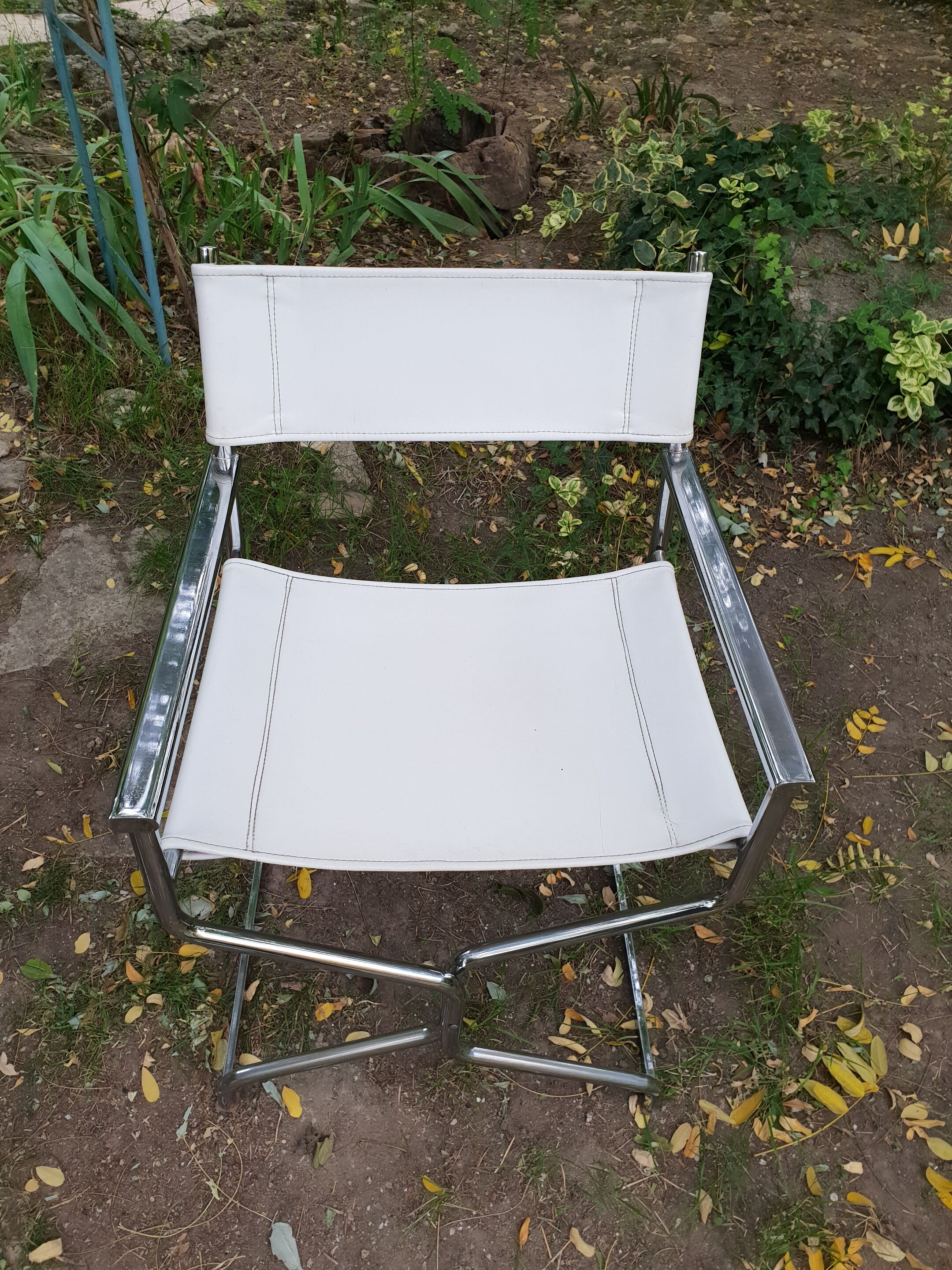 Pair of chrome armchairs, 1970