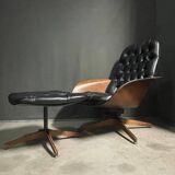 Iconic "Mr. Chair" Armchair & Ottoman – George Mulhauser for Plycra