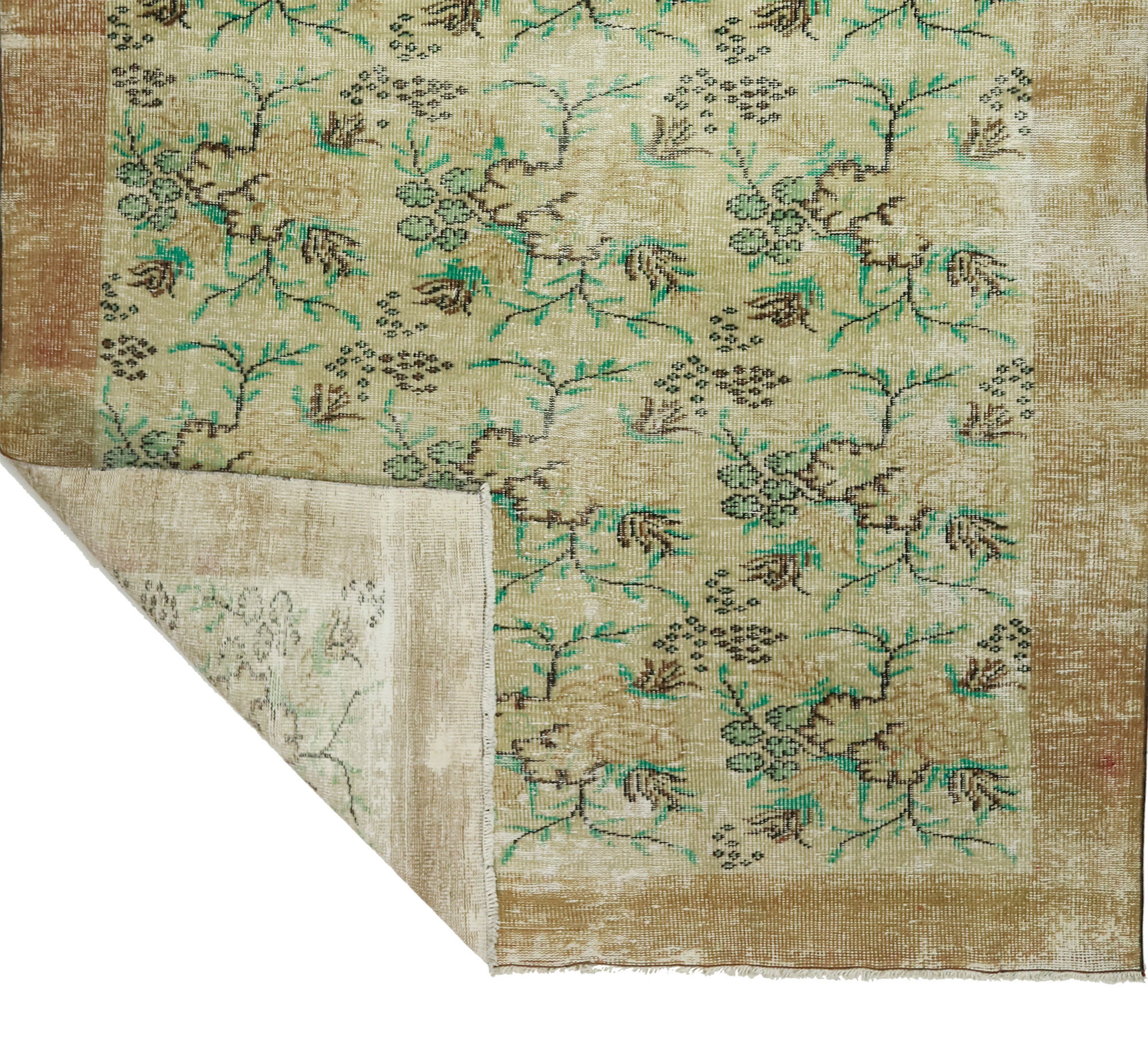 Anatolian handmade vintage rug 270 cm x 180 cm