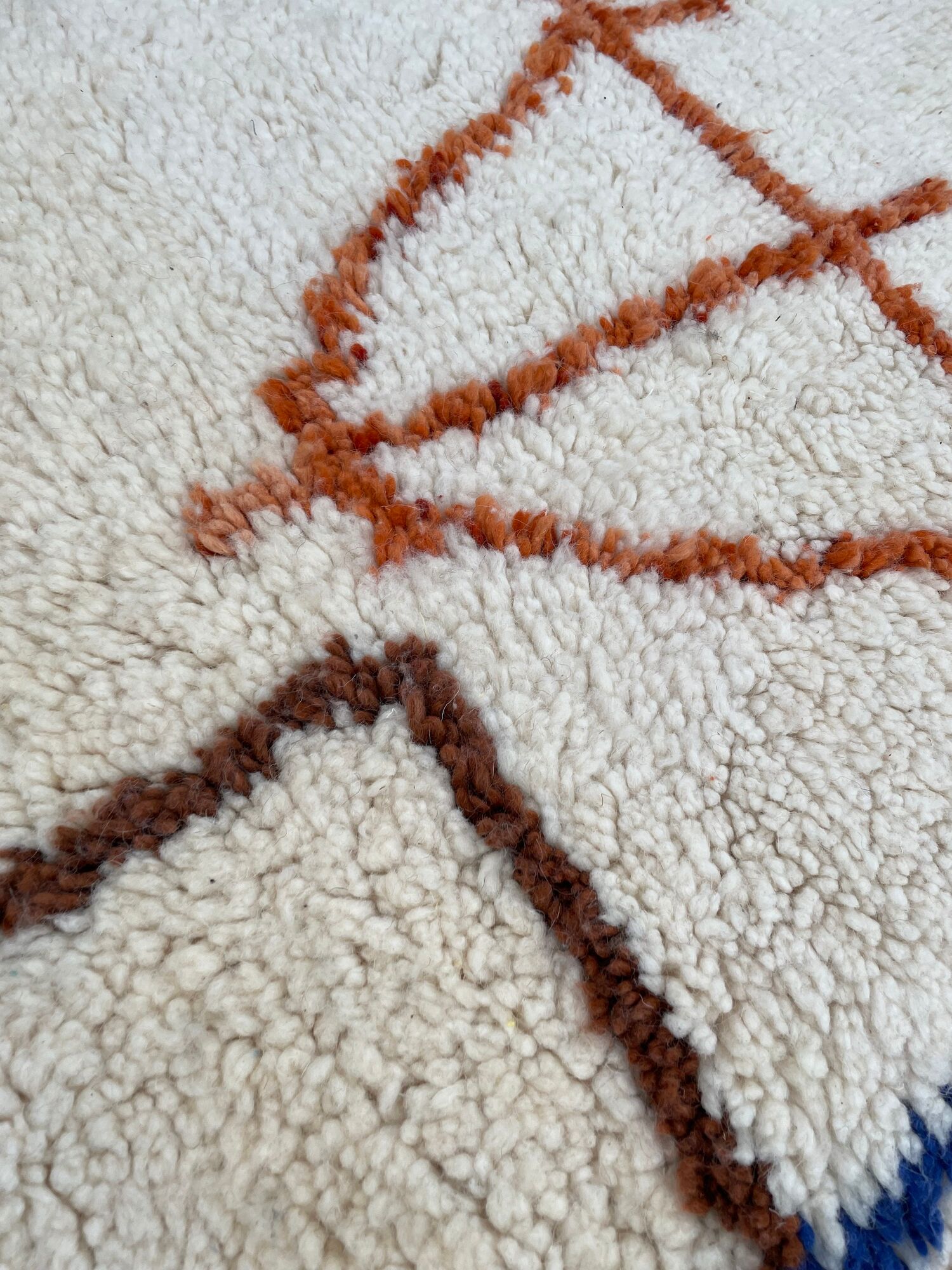 large Berber carpet Beni Ouarain new modern 195x300 cm