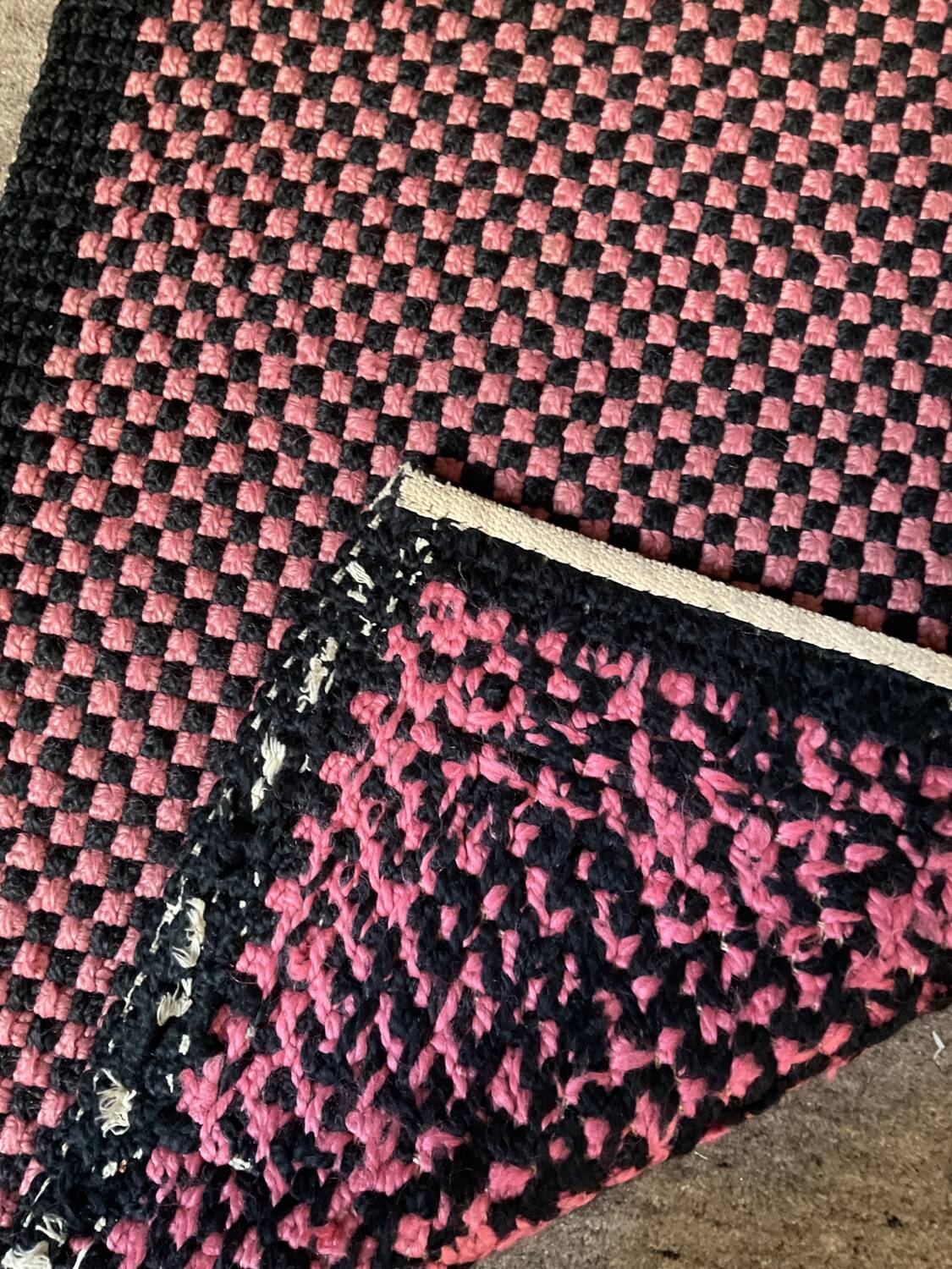 Vintage woven wool rug